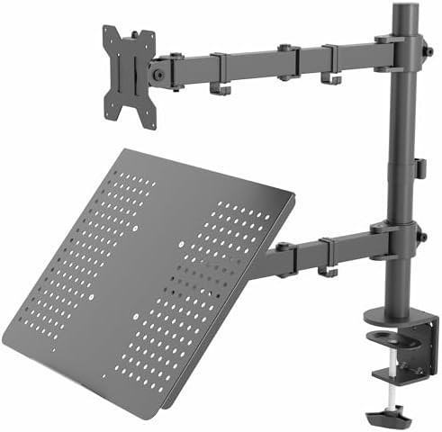 Monitor and Laptop Desk Mount Combo