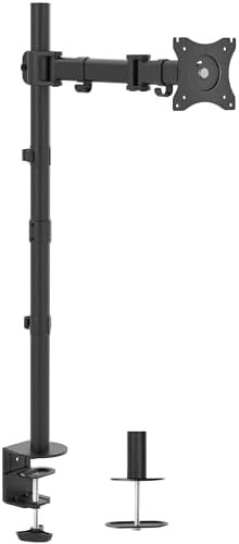 Black Single Ultrawide Desk Mount Stand