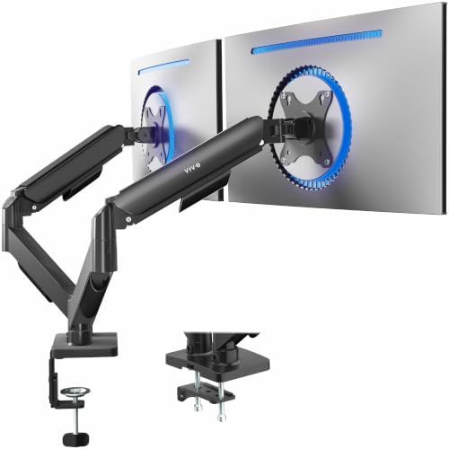 Dual Black Mechanical Spring Monitor Mount