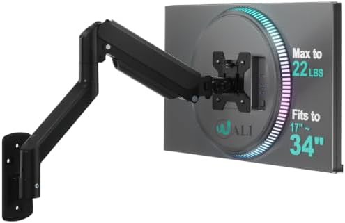 Gas Spring Single Monitor Wall Mount