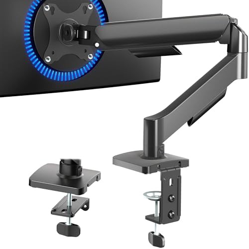 Black Mechanical Spring Single Monitor Arm