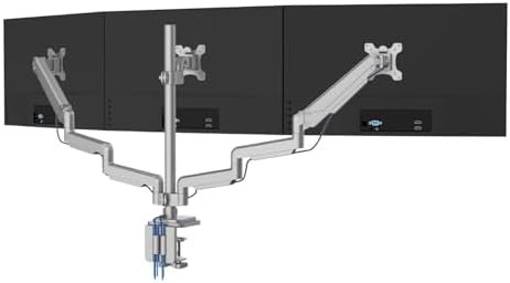 Triple silver gas spring monitor mount
