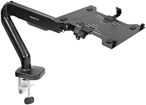 Gas spring laptop tray desk mount