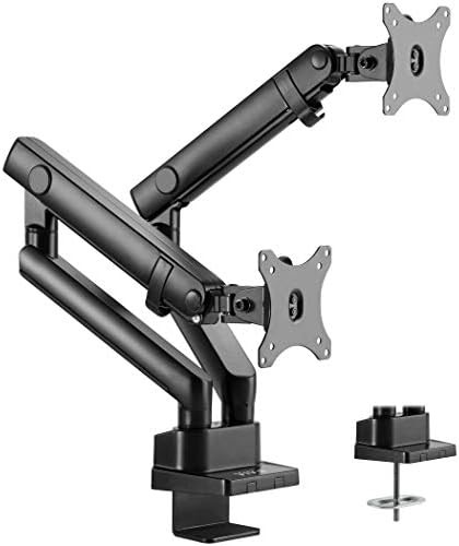 Full motion dual monitor desk mount stand