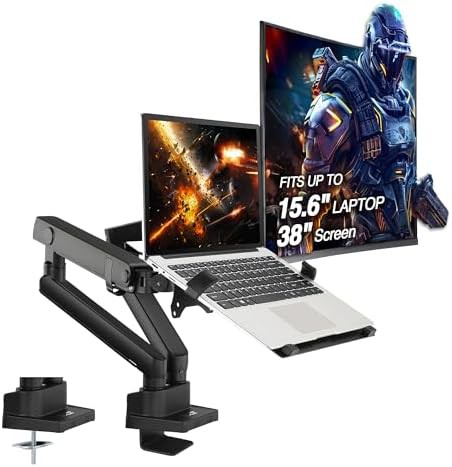 Dual Laptop and Monitor Desk Mount