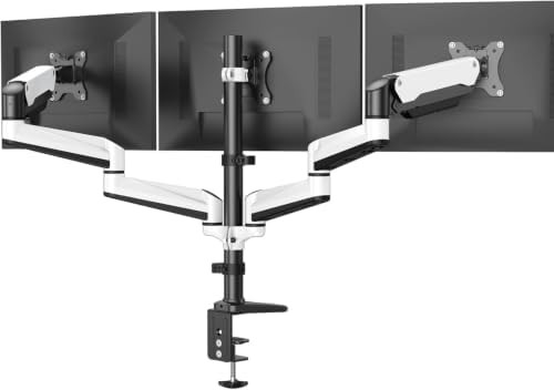 Articulating triple monitor mount for 32 in screens