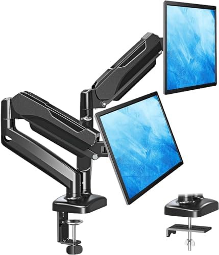 Dual height adjustable vesa monitor mount