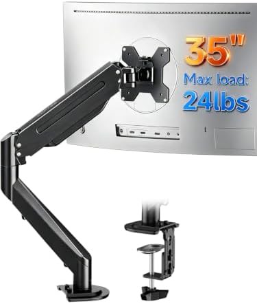 Single Gas Spring Arm for Large Screens
