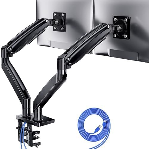 Aluminum ultrawide dual arm usb ports