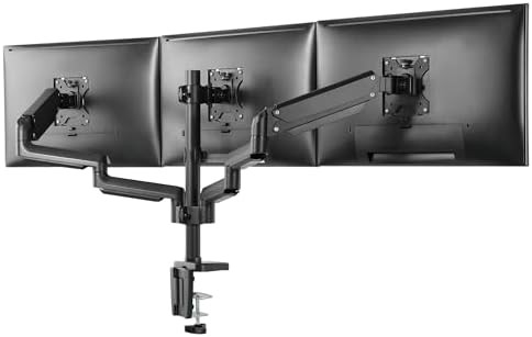 Triple Monitor Riser with Gas Spring Arms