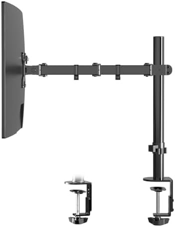 Single Monitor Arm with C-Clamp Base
