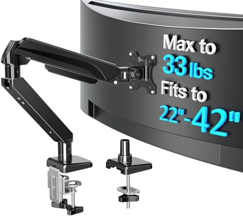 Heavy duty single ultrawide monitor mount