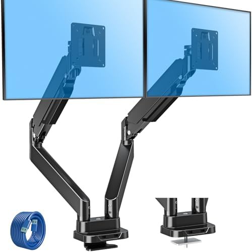 Ultrawide dual gas spring mount with usb