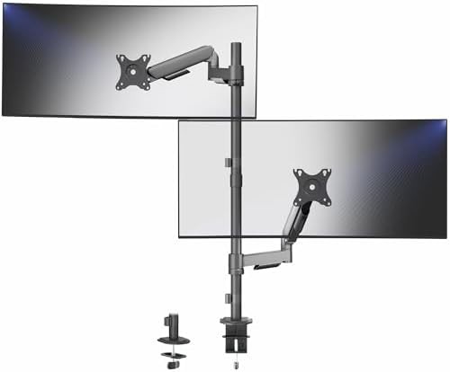 Extra tall dual monitor mount with c clamp
