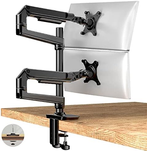 Dual Aluminum Monitor Mount in Black