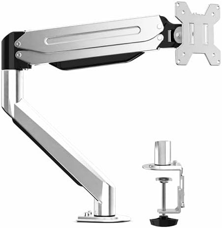 Silver Gas Spring Gaming Monitor Arm