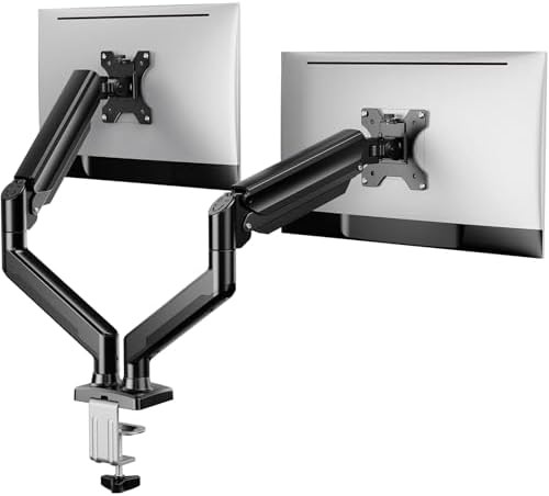 Steel dual monitor stand 33 in