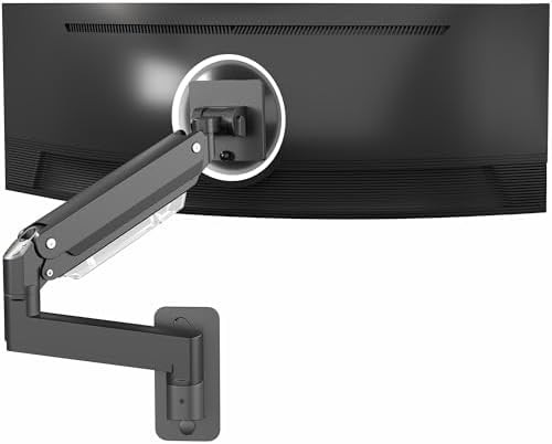 Black aluminum ultrawide single wall mount