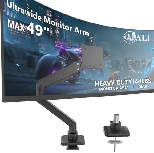Heavy duty ultrawide single monitor arm