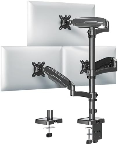 Triple monitor desk mount for 32 in screens