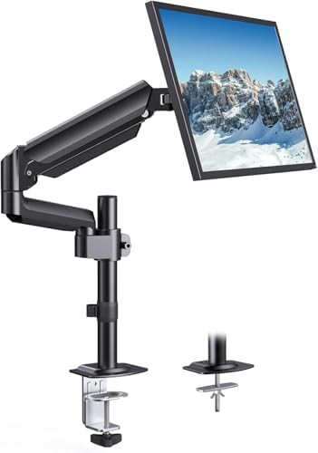 Tall gas spring single monitor arm 32 in
