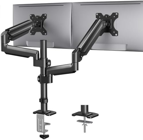 Taller dual monitor arm desk mount 32 in