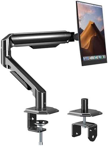 Single monitor mount arm for screen