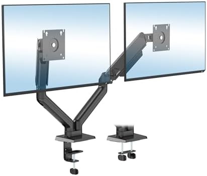 Dual Height Adjustable Steel Monitor Mount