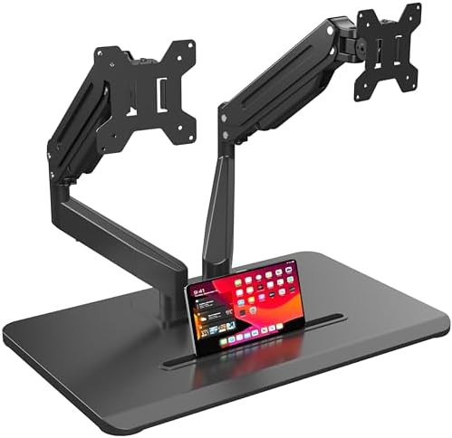 Dual Freestanding Gas Spring Monitor Stand