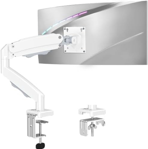 Pro White Gaming Single Monitor Mount