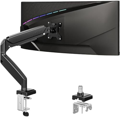 Single Full Motion Monitor Arm with Clamp