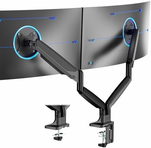 Heavy duty dual ultrawide aluminum desk stand