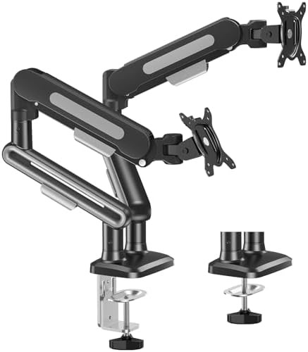 Pneumatic Dual Monitor Arm for Large Screens