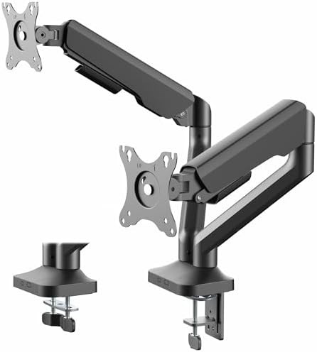 Dual pneumatic arm ultrawide monitor mount