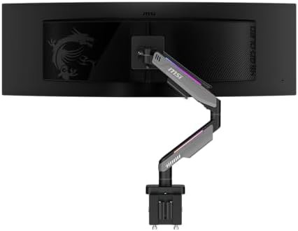 Gray RGB Single Gas Spring Monitor Arm