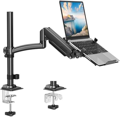 Gas spring laptop and monitor arm