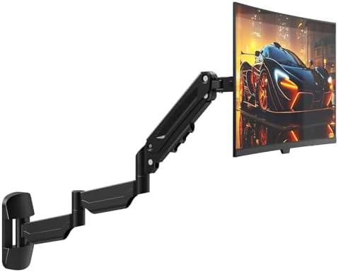 Extra Long Single Wall Mount Monitor Arm