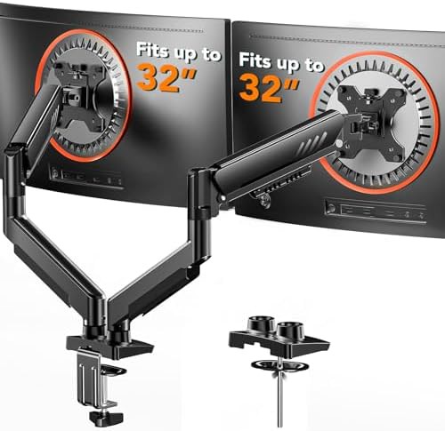 Dual monitor arm heavy duty mount