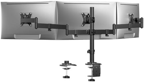 Triple Steel Monitor Mount for 27 in Screens