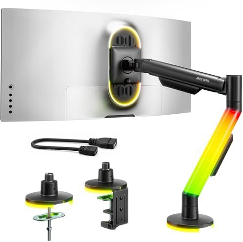 RGB lighting monitor arm desk mount 40 in