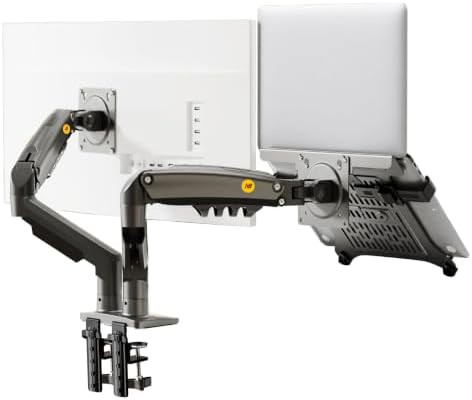 Dual Monitor and Laptop Tray Combo Mount