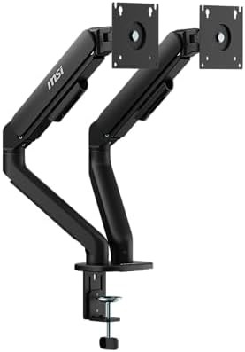Gas Spring Dual Black Monitor Arms 32 in