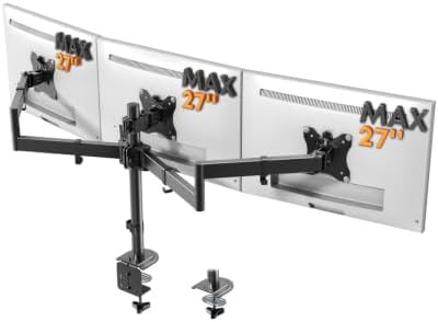Triple aluminum gaming monitor desk mount