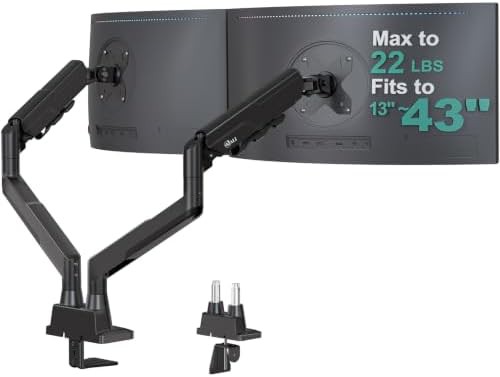 Adjustable dual ultrawide monitor arm